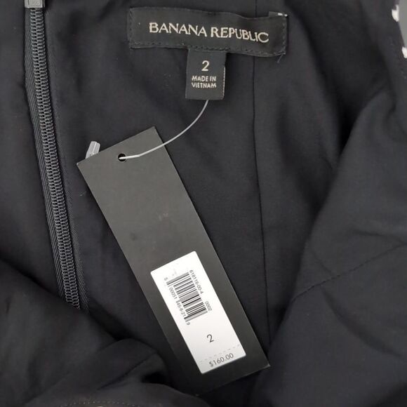 Banana Republic NWT Brocade Fitted Animal Print Sheath Dress Zebra XS… - Picture 9 of 13